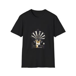 Camiseta NHRA Top Fuel Dragster Art Deco / Regalo vintage para aficionados a las carreras de aceleración / Camiseta geométrica de coche de velocidad imagen 2