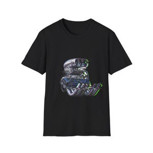 Camiseta NHRA Top Fuel Drag Racing Supercharger & Headers | Glitch Art VHS Aesthetic Raw Power Motorsport imagem 2