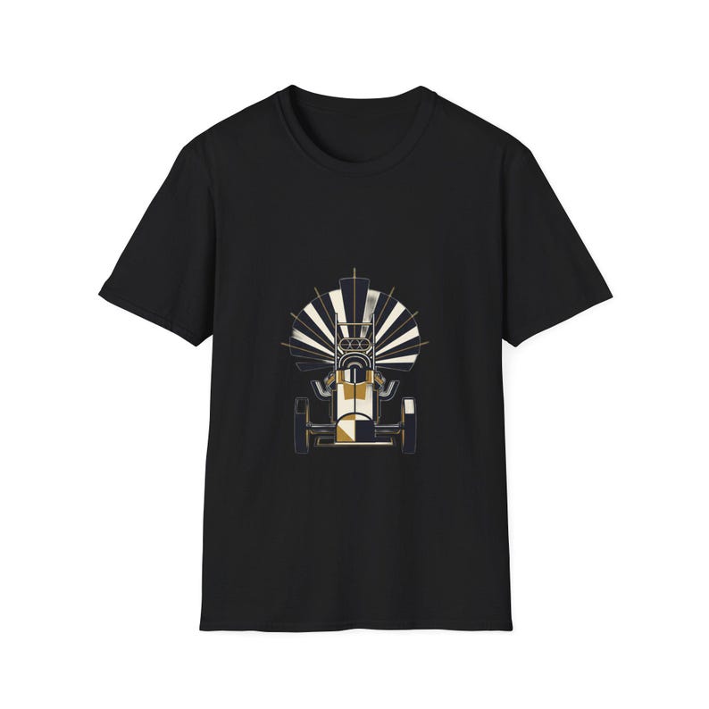Camiseta NHRA Top Fuel Dragster Art Deco / Regalo vintage para aficionados a las carreras de aceleración / Camiseta geométrica de coche de velocidad imagen 6