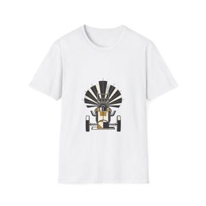 Camiseta NHRA Top Fuel Dragster Art Deco / Regalo vintage para aficionados a las carreras de aceleración / Camiseta geométrica de coche de velocidad imagen 5