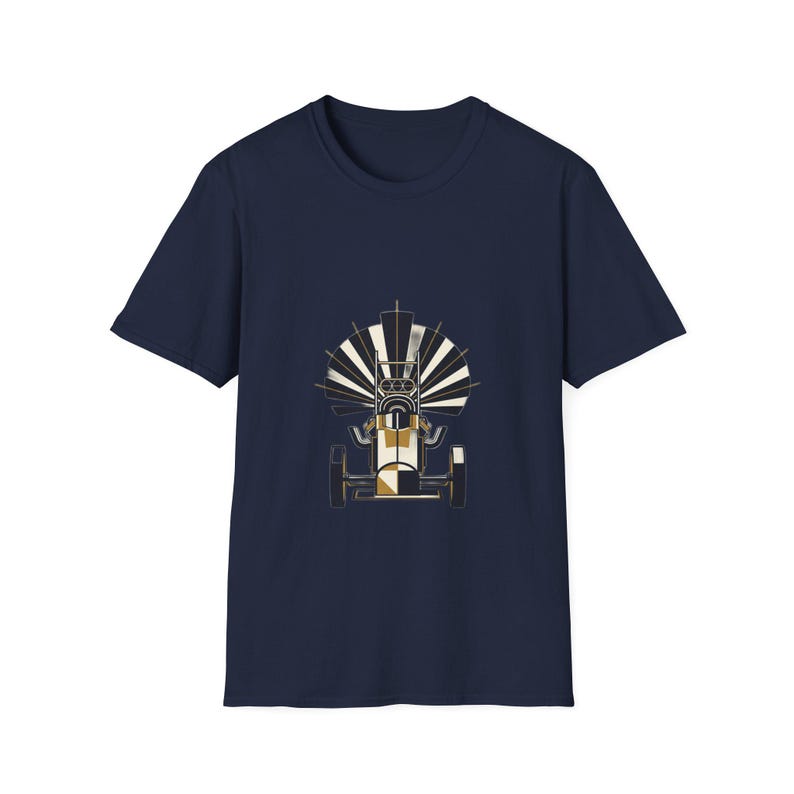 Camiseta NHRA Top Fuel Dragster Art Deco / Regalo vintage para aficionados a las carreras de aceleración / Camiseta geométrica de coche de velocidad imagen 8