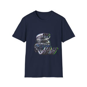 Camiseta NHRA Top Fuel Drag Racing Supercharger & Headers | Glitch Art VHS Aesthetic Raw Power Motorsport imagem 4