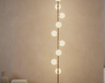 Moderne messing vloerlamp 59 inch minimalistische gouden staande lamp luxe woonkamerlamp