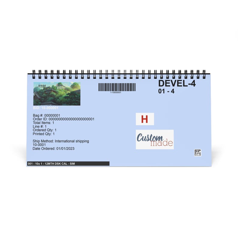 Anime Scenery Desk Calendar 2026, Spirited Away, Totoro Monthly Organizer, Japanese Ghibli Aesthetic Personalize Gift for New Year Christmas image 3