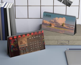 Anime Scenery Desk Calendar 2026, Totoro Monthly Organizer, Ghibli Studio Japanese Aesthetic Personalize Gift, New Year Christmas Gifts
