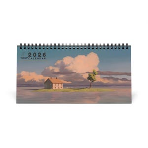 Calendario de escritorio con paisajes de anime 2026, organizador mensual de Totoro, regalo personalizado con estética japonesa del estudio Ghibli, regalos de Navidad y Año Nuevo. imagen 3