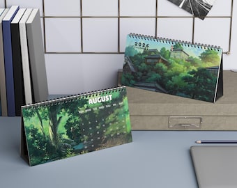 Calendario de escritorio de anime 2026, El viaje de Chihiro, organizador mensual de Totoro, estética japonesa Ghibli, regalo personalizado para Año Nuevo y Navidad