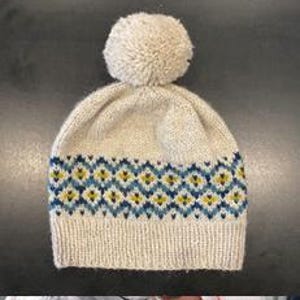 My First Fair Isle Hat Knitting Pattern