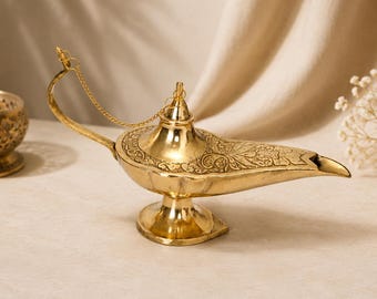Lampe décorative en laiton de style Aladin, décoration d'intérieur