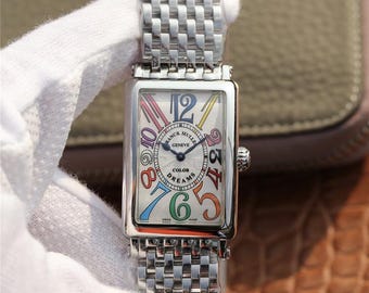 Refurbished Franck Muller Long Island Watch, Stainless Steel Bracelet, Color Dreams Dial