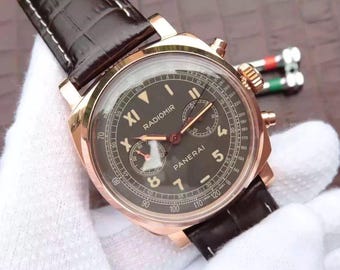 Vintage Refurbished Panerai PAM519 Leather Strap Watch