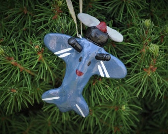 Polymer Clay - Rudolph The Red Nosed Reindeer Misfit Toy Airplane Ornament