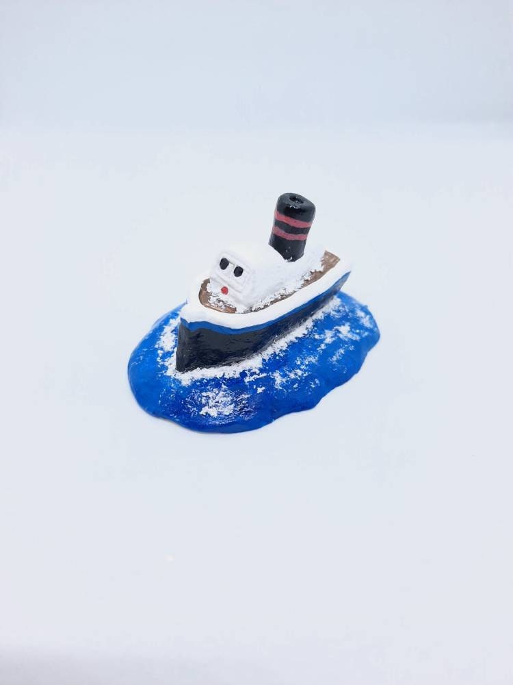 Rudolph The Red Nosed Reindeer, Polymer Clay Misfit Tug Boat