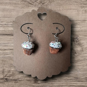 Miniature Clay Cupcake Earrings