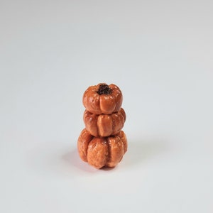 Dollhouse Polymer Clay Miniature Halloween Tiered Pumpkins