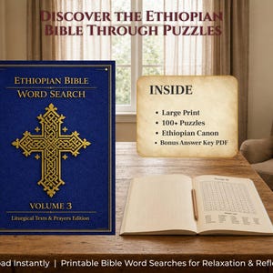 Ethiopian Bible Word Search Volume 3 – 90 Large-Print Liturgy & Prayer Puzzles