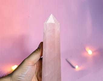 Varinha de Cristal com Ponta de Cristal para Cura, Pedra Natural, Quartzo Rosa, Ametista, Decoração Reiki, Presente Espiritual, Ferramenta de Meditação