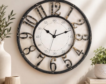 Knight & Gibbins　ナイトギビンズ　壁掛け時計　英国製　訳あり Restored Knight & Gibbins Pine Wall Clock: New Quartz Movement