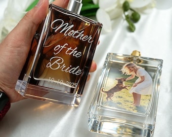 Personalized Photo Perfume Bottle, Mother of the Bride Gift from Bride, Custom Wedding Keepsake, Mother of the Groom Gift,