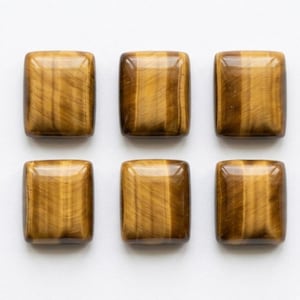 AAA Natural Tiger Eye Rectangle Cabochon, Golden Brown Gemstone, Jewelry Making Supply