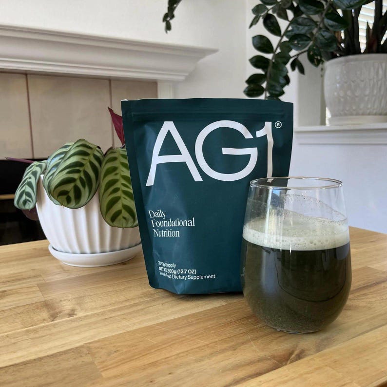 AG1 Greens Powder Supplement – Gut Health, Probiotics, Multivitamin Blend