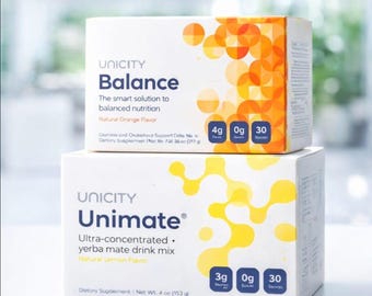 Unicity Balance Orange + Unimate Lemon Drink Mix Combo Pack