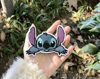 Cute Stitch Embroidery,Disney “Lilo & Stitch” Iron-On Patches, ron-On/Sew-On Appliques,Custom Decorations for Jeans and Bags,Cute Fan Gifts.