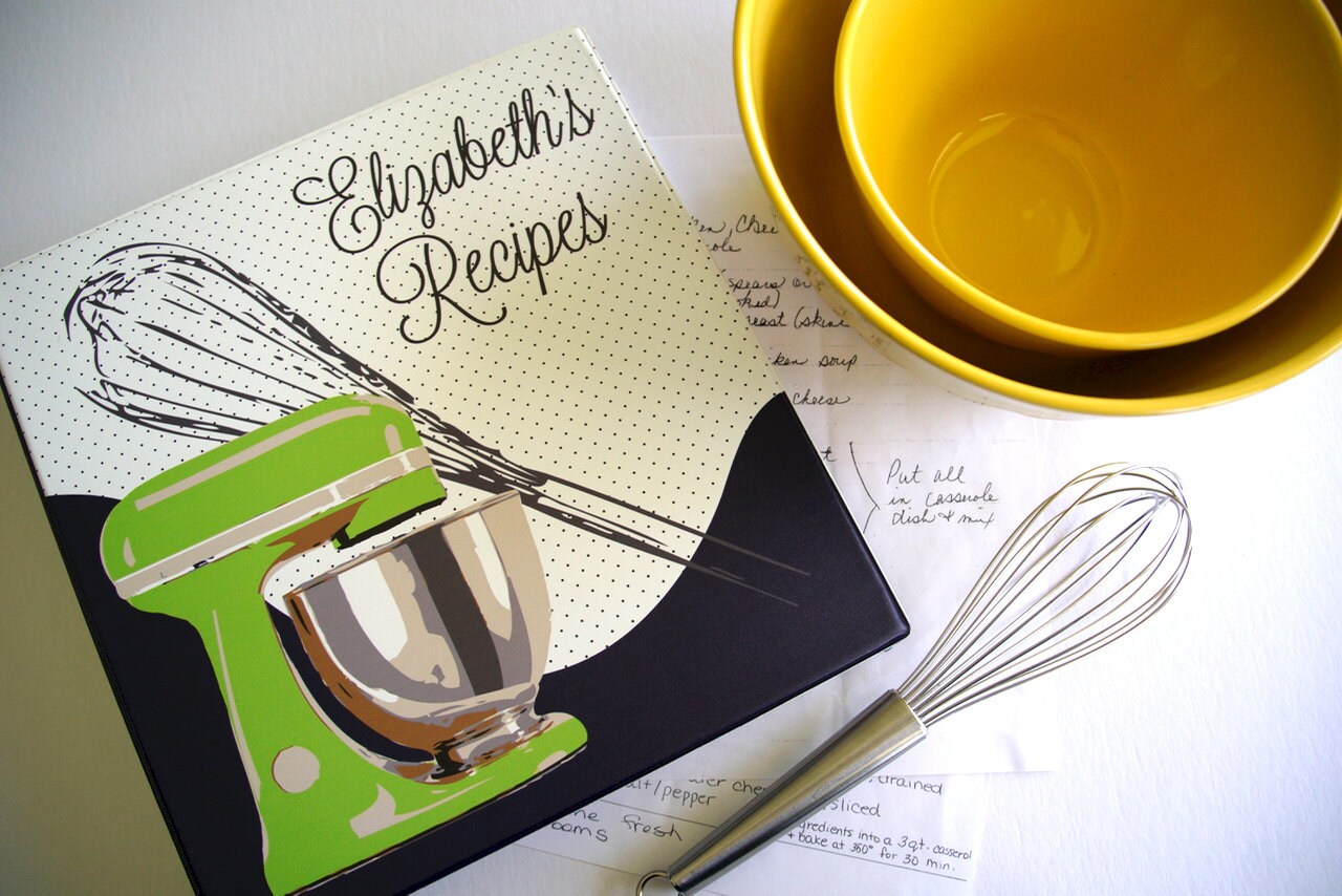Personalized Stand Mixer Recipe Binder Etsy