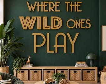 Large Wood Wall Letters, Playroom Wall Decor, Kids Room Office Business Art Play Sign