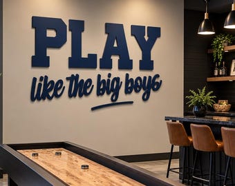 Large Wood Sign, Man Cave Decor, Sports Room, Basement Bar, Playroom Gameroom Play Room