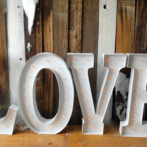 Marquee Sign 4pc LOVE PLAY Lighted Marquee Letters Custom Personalized Marquee Letters........Wedding Business Engagement Bar Home Eat image 4
