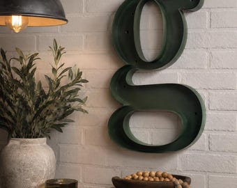 Large Metal Letter, Wine Cork Holder, 3D Channel Initial, Succulent Planter, Personalized Wall Decor, Wedding or Bar Gift