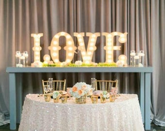 4pc lighted marquee sign letters - custom maple wood, party decor
