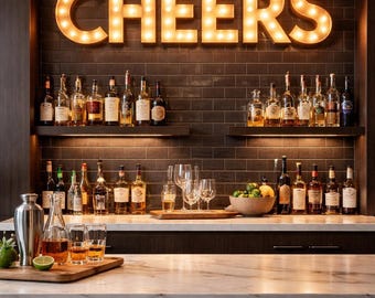 Custom 4pc metal lighted marquee letters – personalized wedding & home decor