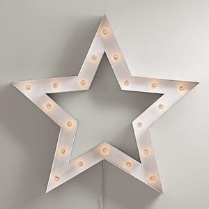 Marquee sign star large old vintage style marquee star metal steel...........       wedding birthday home logo business decor