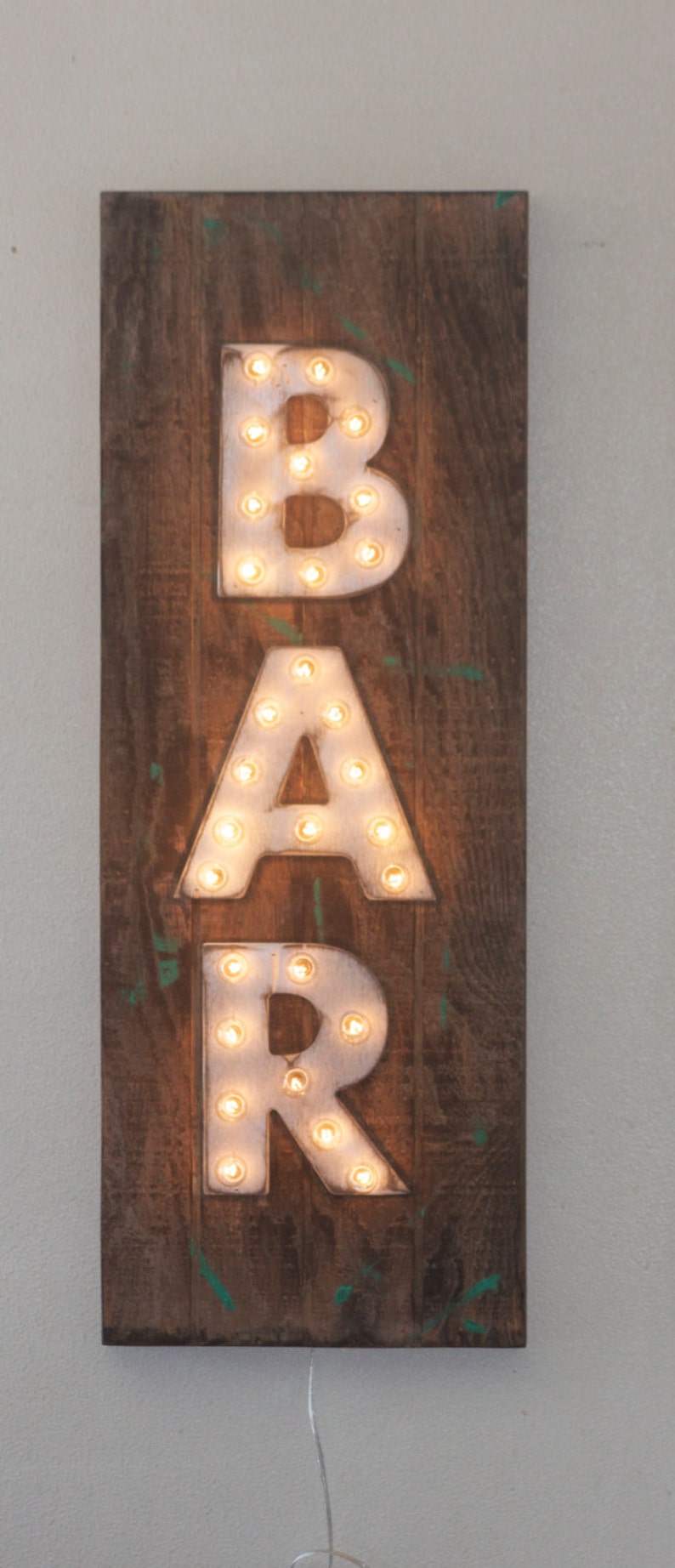 Wood Marquee Sign Lighted Sign Lighted Letters Bar Photos Dream Love Open Business PLAY Game On image 8