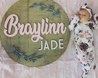 Wood nursery sign / nursery decor / baby room sign decor / baby shower / custom personalized sign /  baby shower gift / housewarming gift