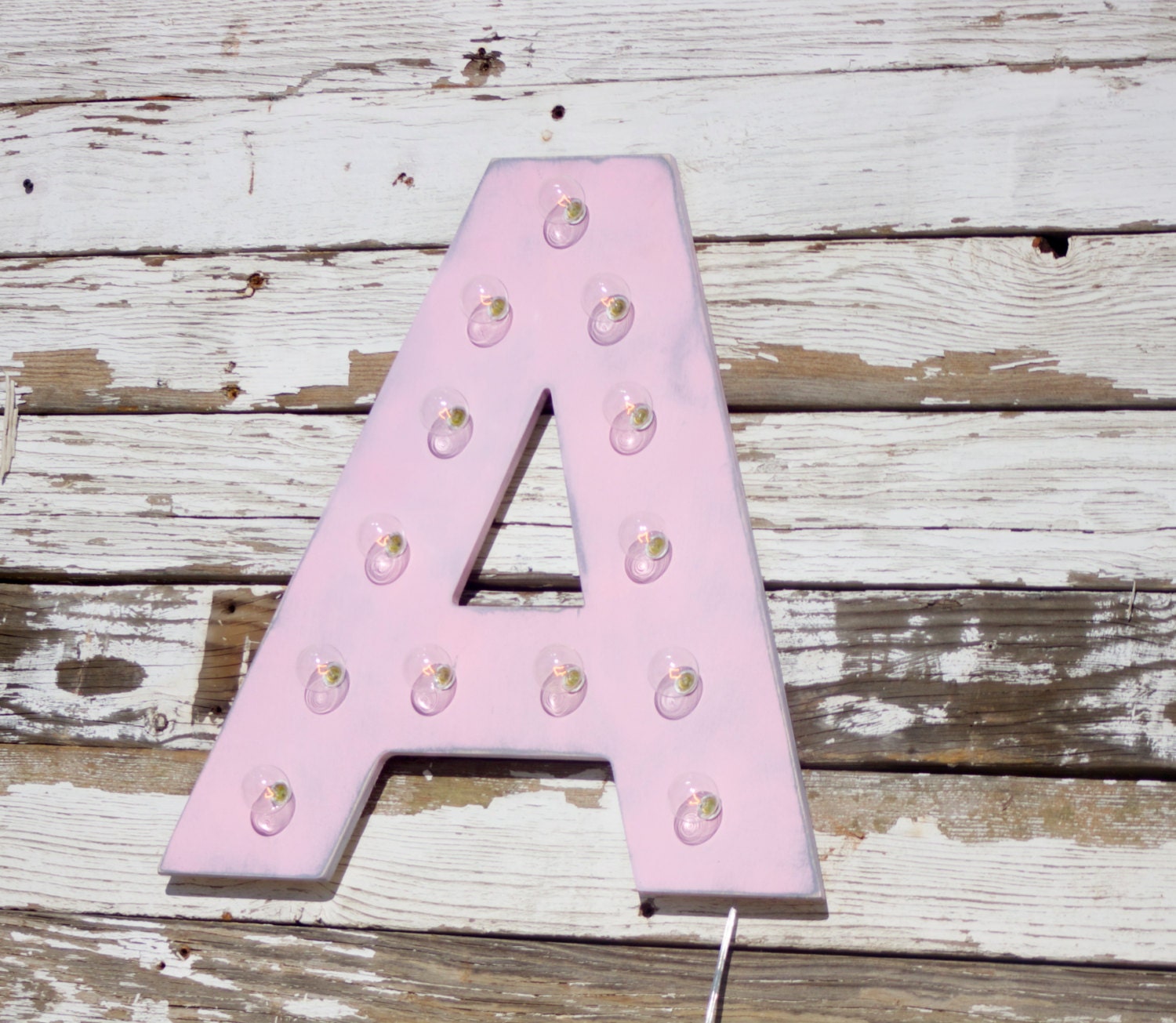 24 Marquee Letter Or Number Lighted Sign Wood A B C D