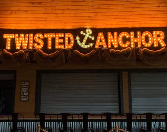 24" lighted marquee letter sign, steel light-up sign