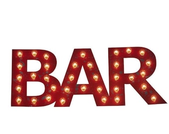Marquee sign marquee letters flat metal wood bar sign love eat bbq yum bar dream joy wish custom wedding gift restaurant
