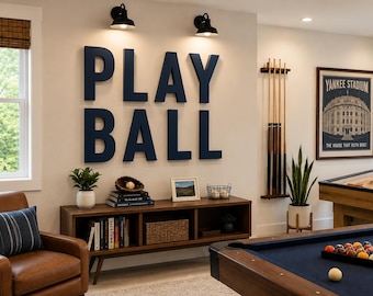 Custom Wood Wall Decor Light Up Marquee Letters Personalized 4 Letter Sign | Nursery Name Play Game Room Modern Home Decor Business Logo