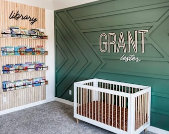 Custom maple wood sign letters, 3d nursery wall art