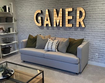 BIG MCM Metal Illuminated marquee letters – classic mid century light up letters Art Deco