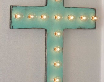 24" Marquee Sign Cross Wood