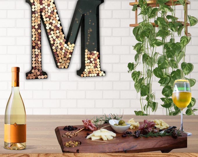 Featured listing image: Large metal channel letters & numbers...… letter outdoor metal christmas gift wine corks succulent letter wedding home decor birthday