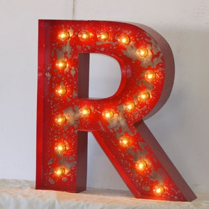 Marquee Letter Sign Lighted Letters Metal Steel........... A B C D E F G H I J K L M N O P Q R S T U V W X Y Z Large Lit Letters Business image 3