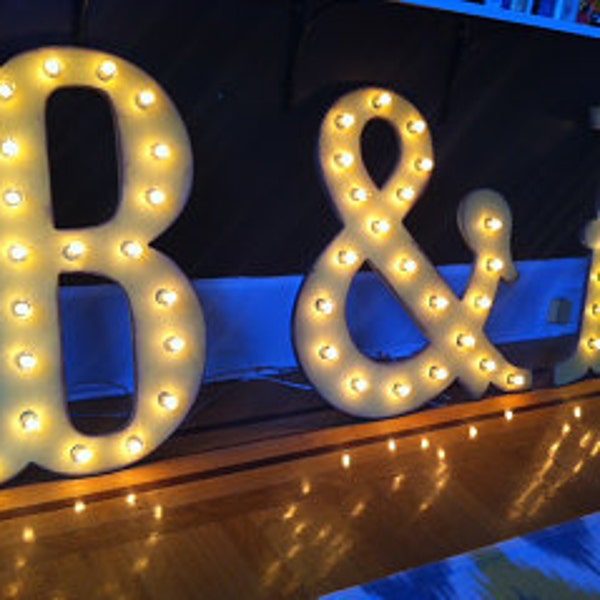 16" Big Vintage Style Marquee Letters Wood...........       A B C D E F G H I J K L M N O P Q R S T U V W X Y Z