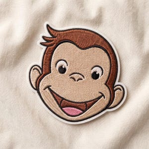 Classic Monkey Embroidered Patch Nostalgic Childhood Style Badge Cartoon Decal