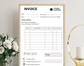 Minimalist Professional Business Invoice Template | Editable Beige Invoice Design