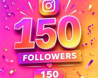 150 Instagram Followers Digital Download for Social Media Growth